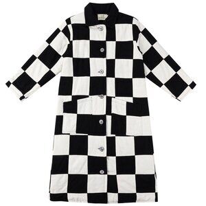 Fashion Brand Company Checkerboard Coat XS/S – Sold Out – Black White – Rare